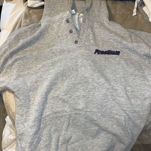 PENN STATE GREY BUTTON HOODIE